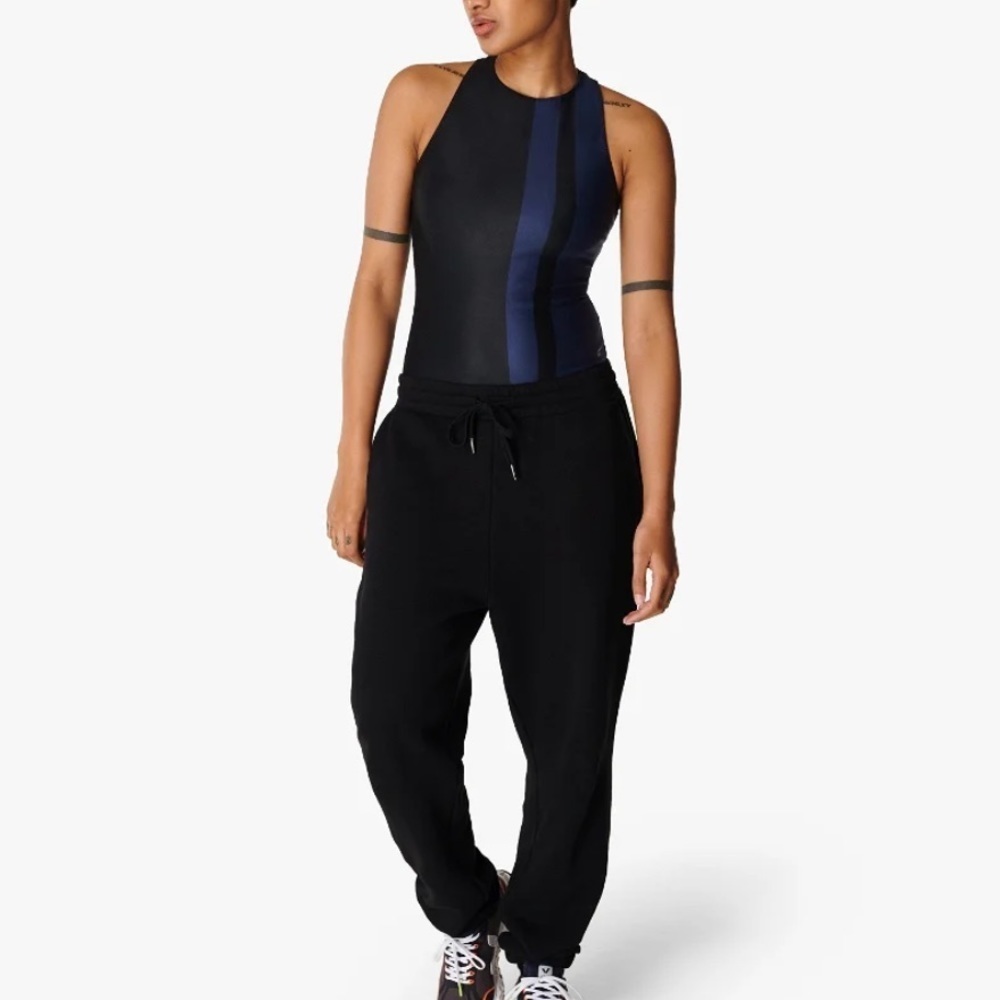 SWEATY BETTY Stripe All Day Bodysuit Women size M